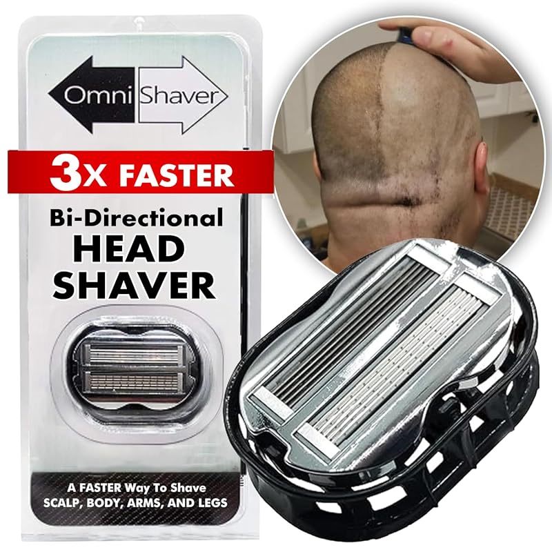 Aparelho de barbear bidirecional OmniShaver para homens e mulheres, preto
