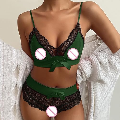 Miniatura 7 de Women Lingerie Front Closure Babydoll Hollow Out Floral Lace Bodysuit Lace Nightgowns Babydoll Sleepwear