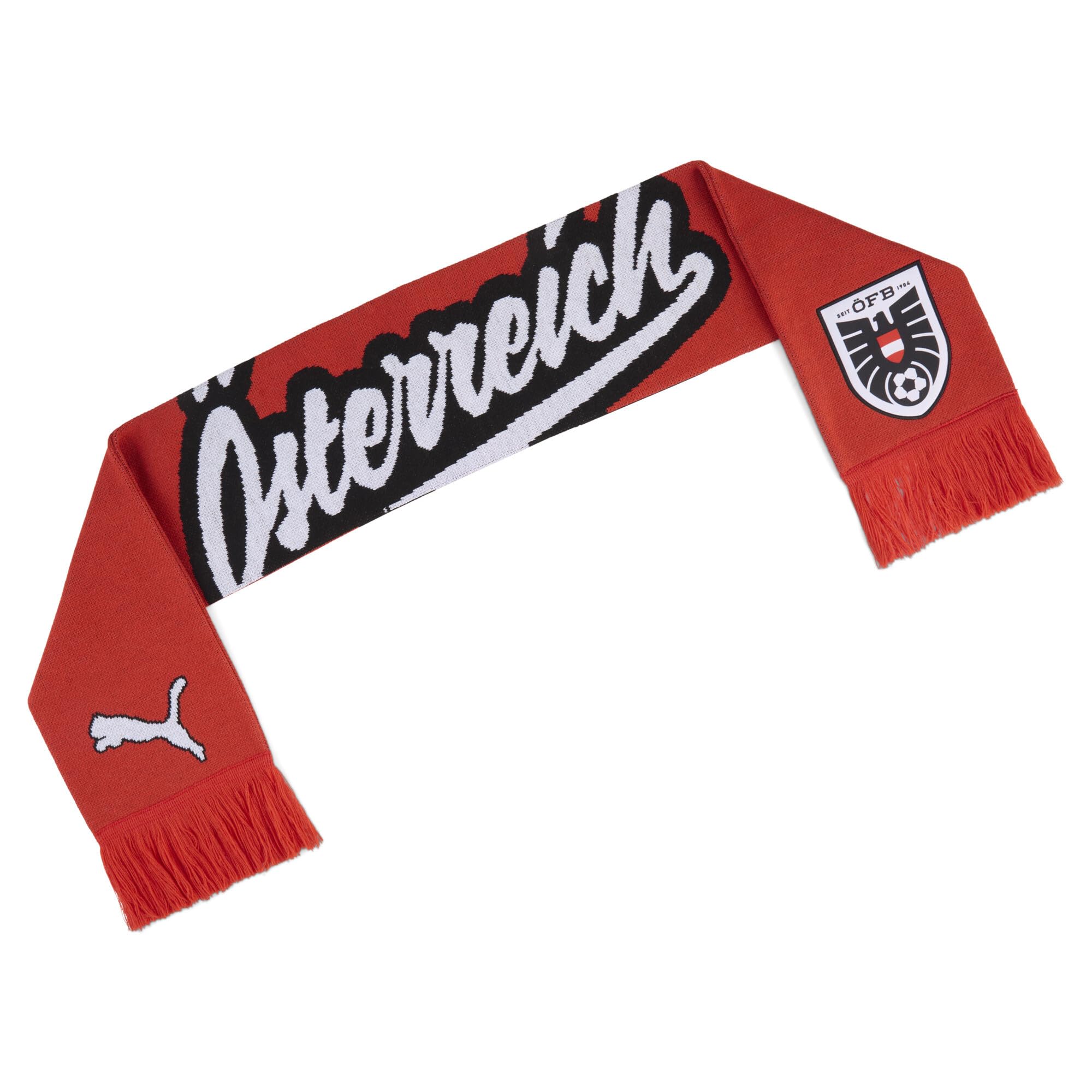 PUMA ÖFB Culture Scarf Scarves, Black-Burnt Red, OSFA