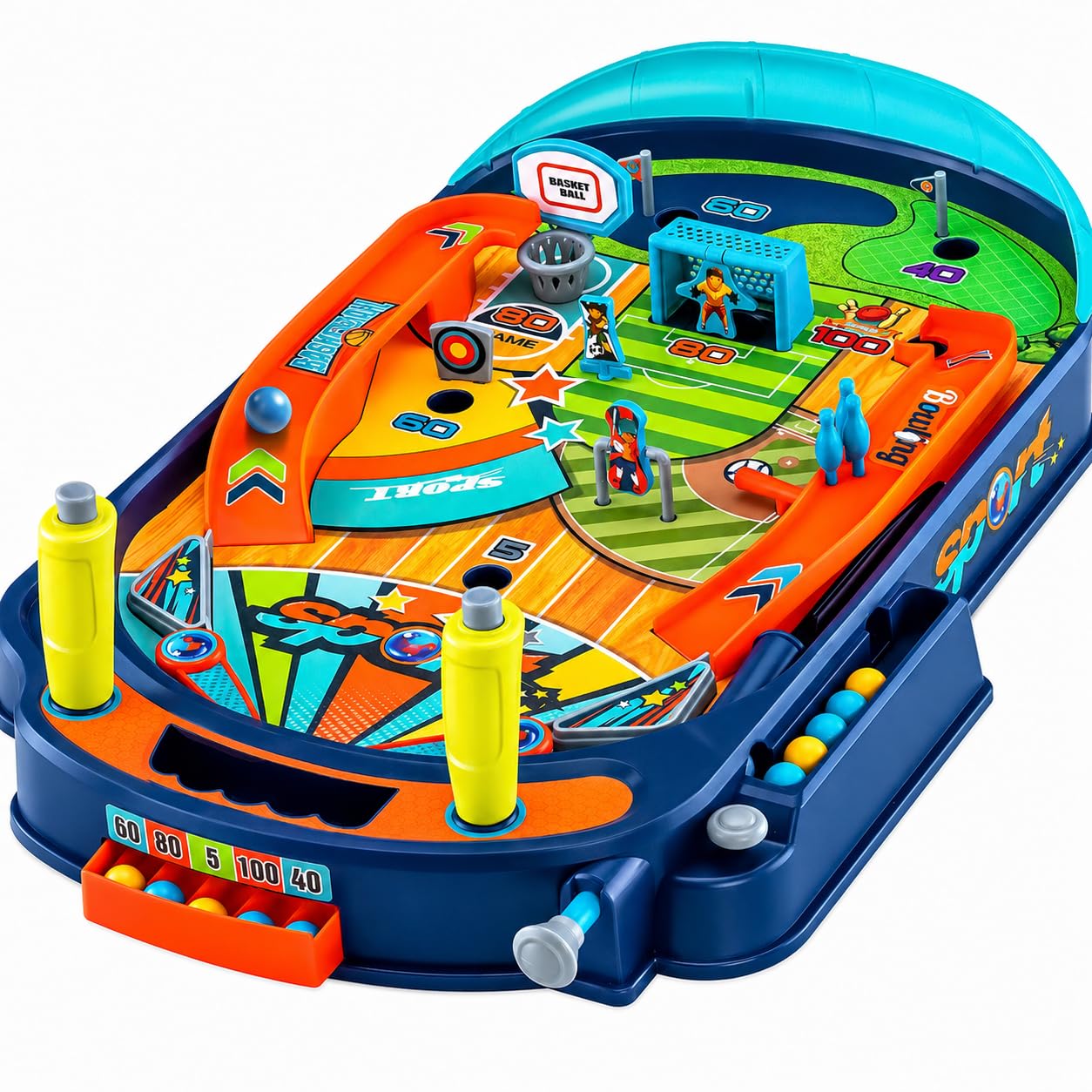 Foot Multi-Jeux en Bois, borne d'arcade pour familles, Adultes et gîtes, Jeu Billes nostalgique