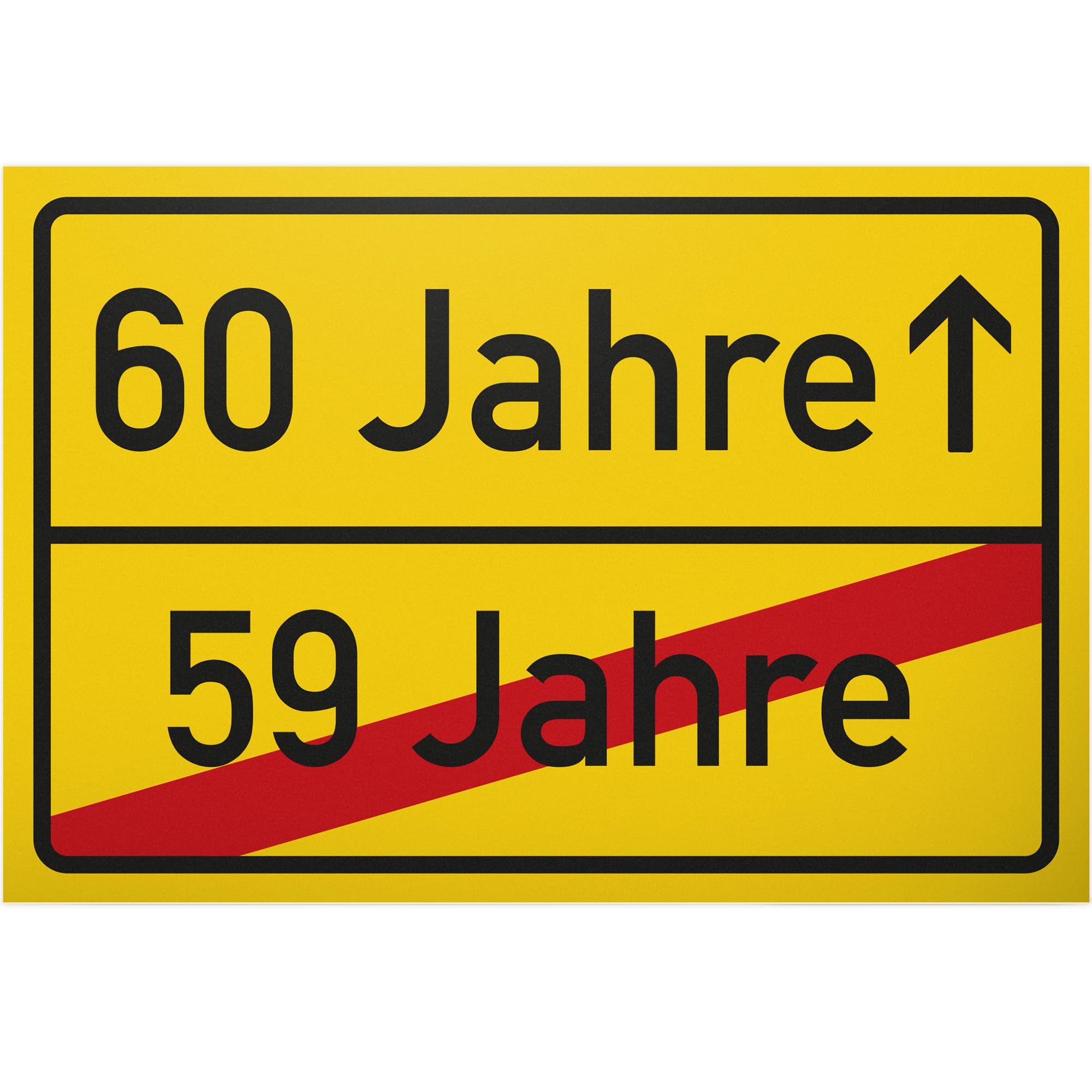 DankeDir! 60 Jahre (59 Jahre vorbei) - Schild Geschenk 60. Geburtstag Geschenkidee Geburtstagsgeschenk Sechzigsten Geburtstagsdeko Partydeko Party Zubehör Geburtstagskarte