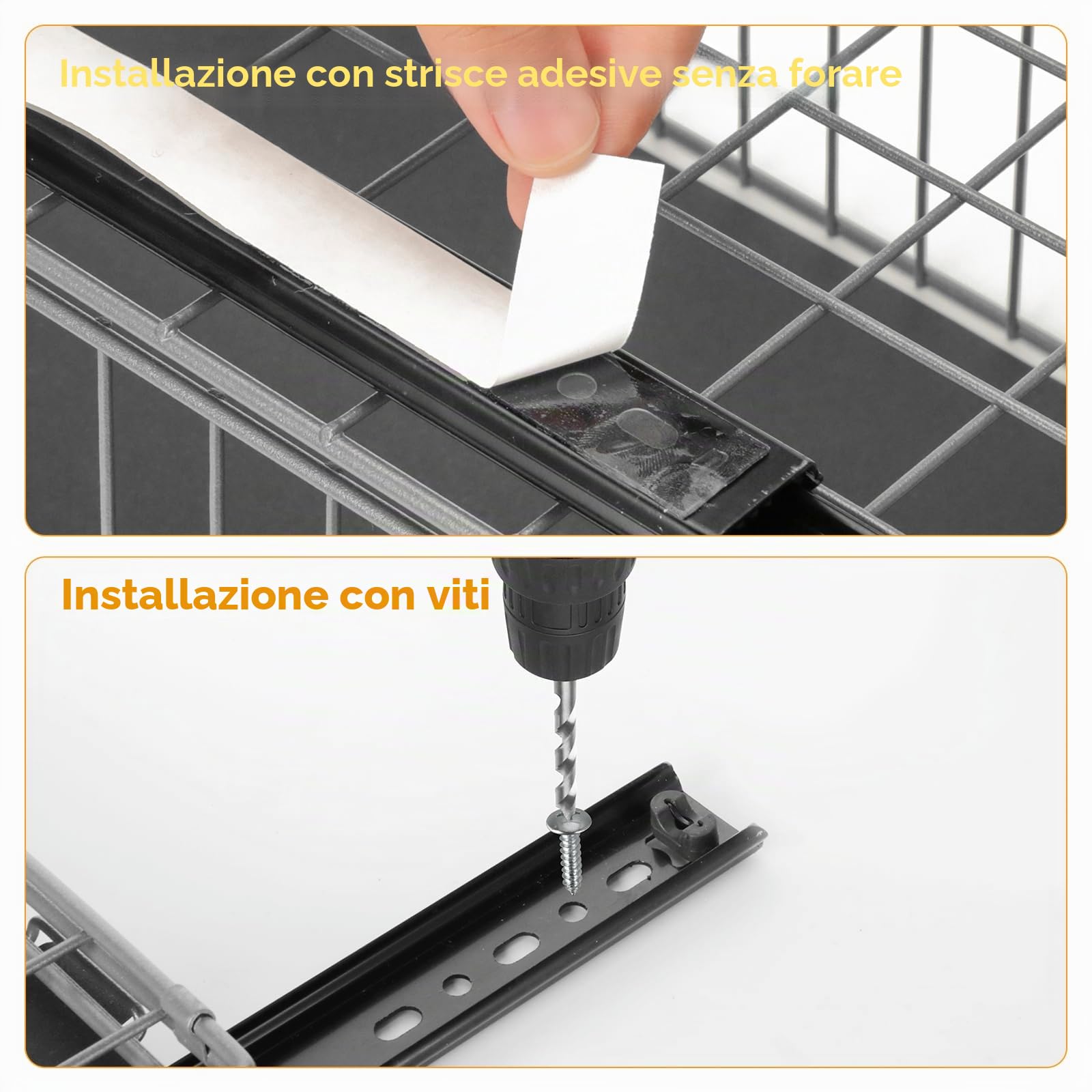 Romon Cassetto Estraibile Cucina, Set da 2 Organizzatori Armadio con Maniglie in Legno, Nero, 37,5x24,5x19 cm, Adatto per Cucina, Bagno e Salotto