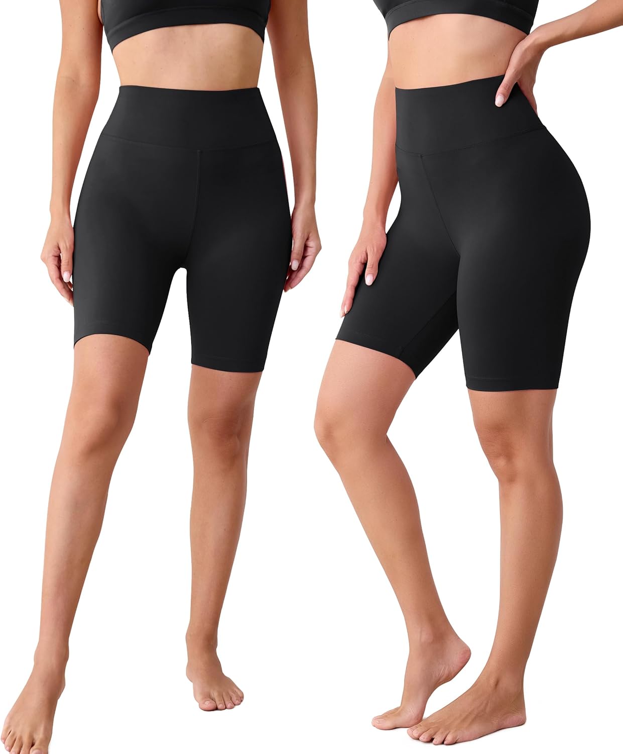 VALANDY Creamlush 3 Pack Biker Shorts for Women -8" High Waisted Soft Stretchy Spandex Athletic Yoga Shorts - Image 2