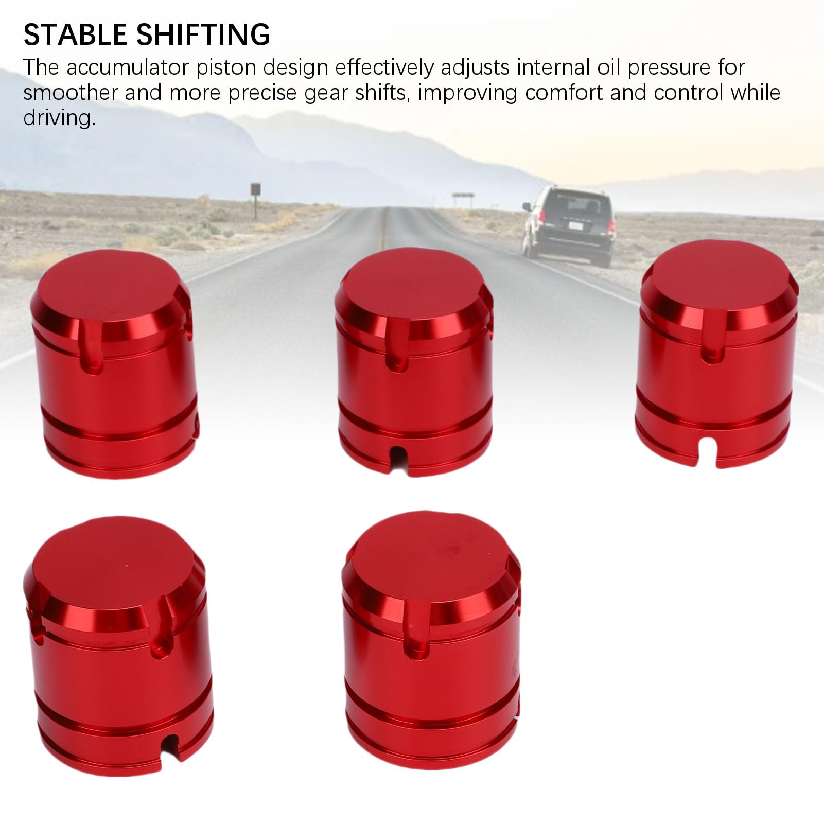 Topiky Kit Pistone Accumulatore Trasmissione, Pistone Accumulatore in Metallo con Anello di Tenuta, Ricambio per Automatico 45RFE 545RFE 65 66 68RFE Dal 1999 in Poi, Fluido