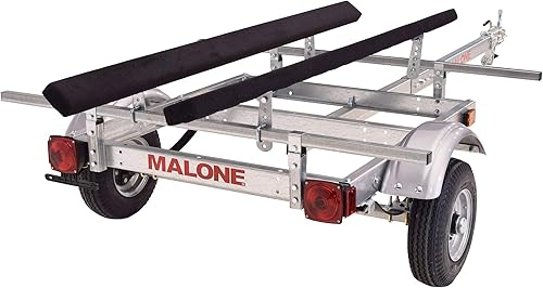 Vista 14 de Malone MPG586XV EcoLight 2 - Remolque de kayak con 2 portadores de kayak en V Capacidad de 14 pies/400 libras Totalmente sumergible