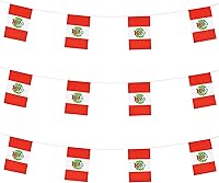 Vista 47 de ZXvZYT Cadena de bandera mexicana de México, pequeñas banderas de banderín de México, para gran apertura, eventos deportivos nacionales