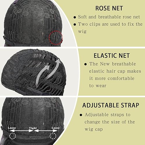 Miniatura 5 de Limerence Pelucas largas y rizadas para mujer, peluca rizada degradada, pelucas sintéticas naturales de parte media, pelucas de cabello largo