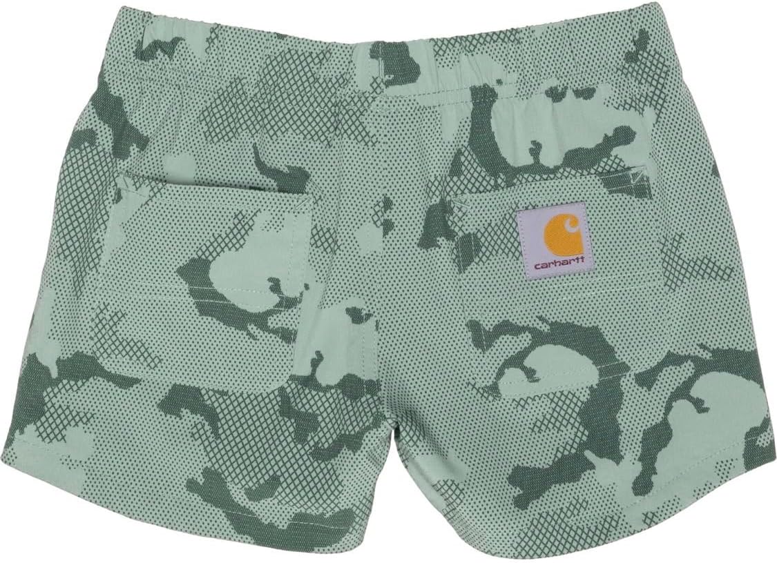 Carhartt CH9307 Kids' Little Big Girls| Rugged Flex® | Green Camo Shorts | Youth
