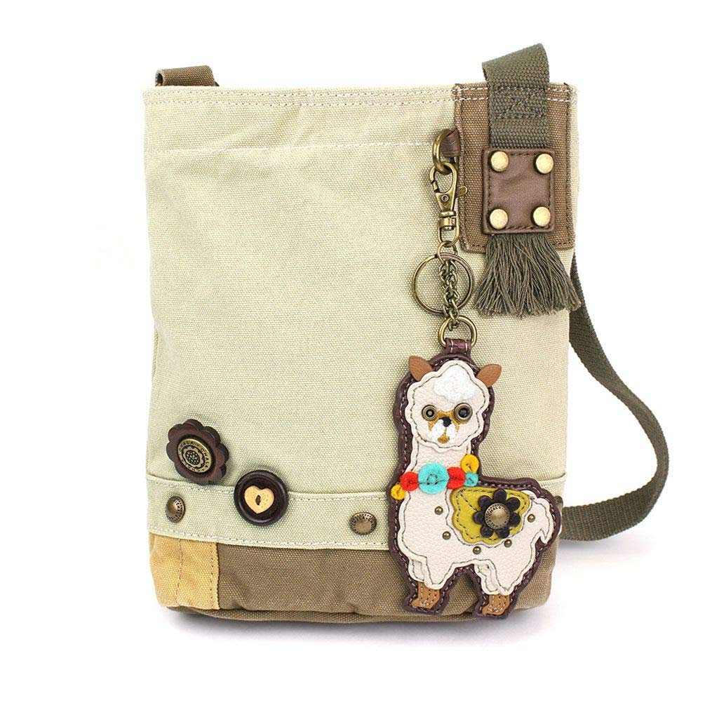 CHALA Patch Cross-Body Women Handbag, Canvas Messenger Bag Olive, Metal Charming Cross - Oliv, Medium — view 60