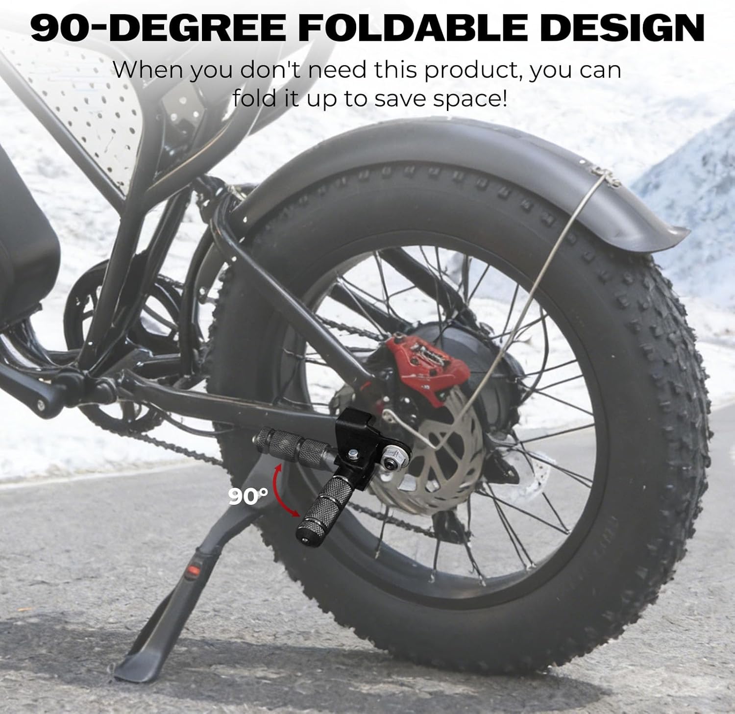 Upgraded Passenger Foot Pegs for Ridstar Q20/ Q20 PRO/ H20 PRO/ H26, Foldable Non-Slip Passenger Footrest Pegs With Mount Bracket, Rearsets Foot Rest