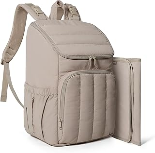 BAGSMART Diaper Bag Backpack, Large Baby Diaper Bag, Quilted Puffy Baby Bag for Mom with Quick-access Insulated Pockets, L Price In India