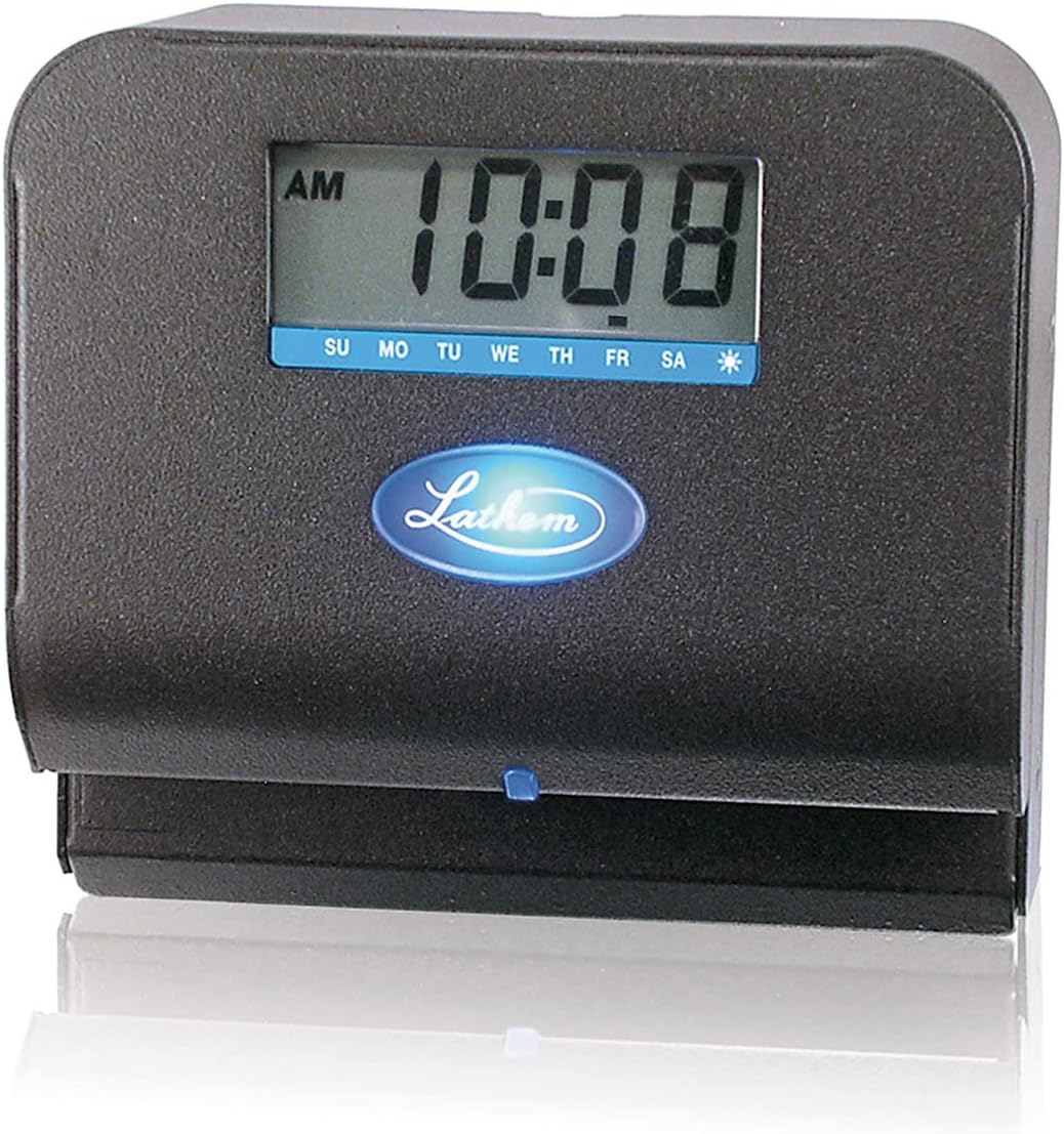 Lathem TruAlign Thermal Print Time Clock, Automatic