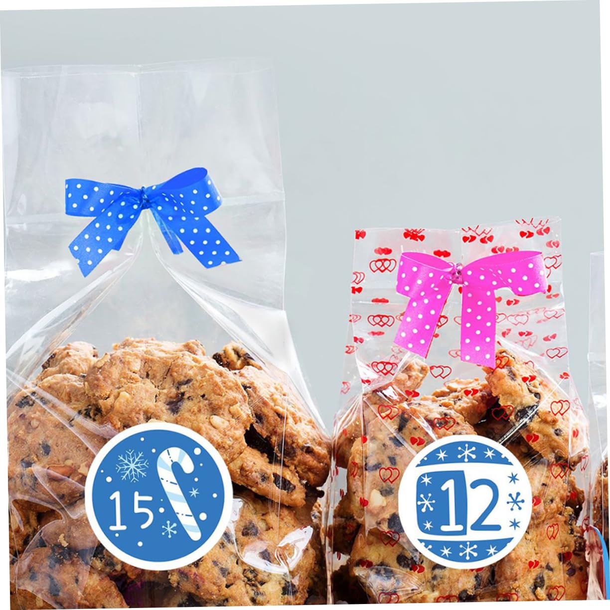 PRETYZOOM 160 Blatt Weihnachtskalender-Aufkleber Weihnachts-Countdown-Kalender Keks-Geschenktüten adventskalenderaufkleber weihnachtskalender aufkleber Weihnachtsgeschenkanhänger Blue
