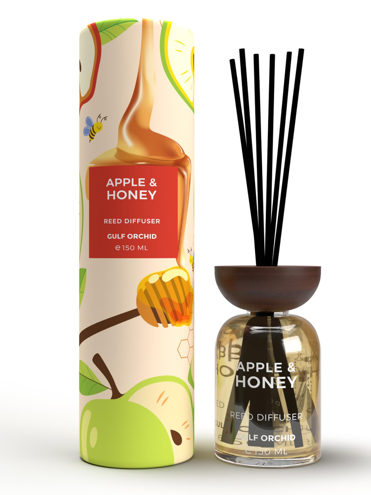 Sponsored Ad – Apple & Honey Aromatherapy Reed Diffuser Air Freshener Fragrance for Home & Office 150ml