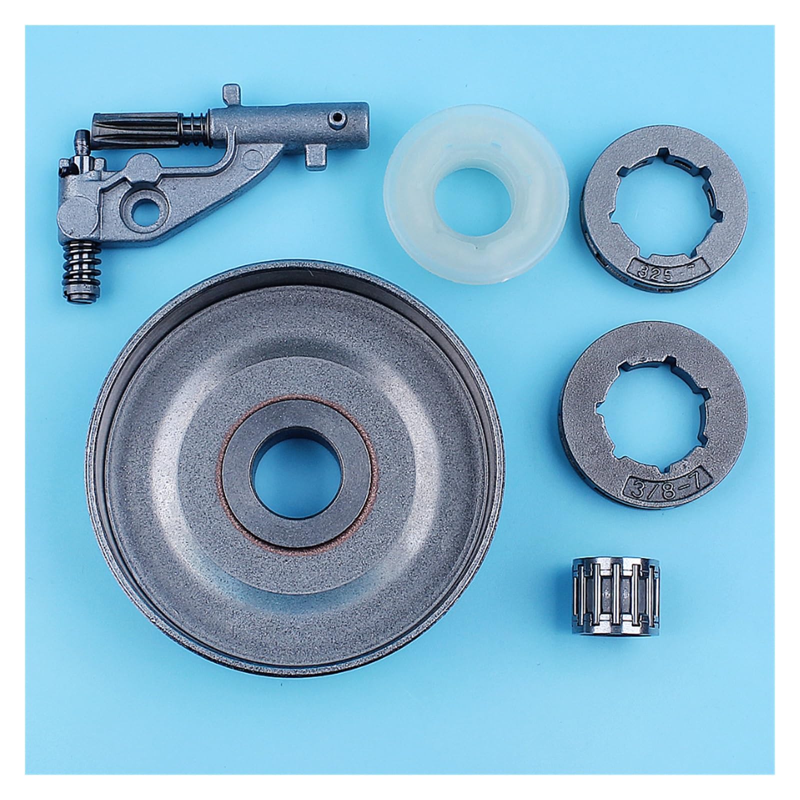 Kit de cojinete de aguja de piñón de llanta de tambor de embrague de bomba de aceite for repuesto de motosierra H 357XP 359 357 XP