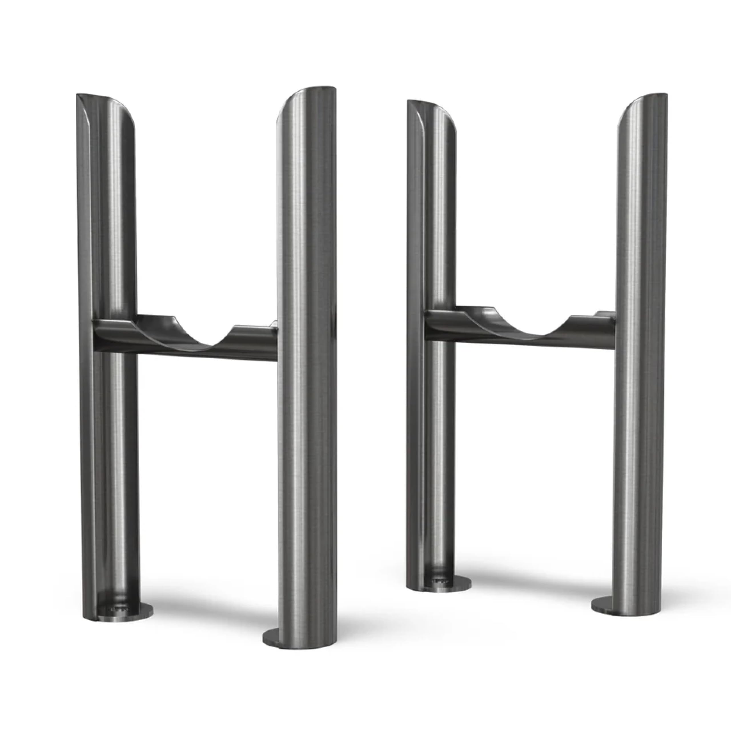 UK Radiators 3 Column Radiator Feet - Steel Freestanding Radiator Feet | Raw Metal Finish - 3 Column Traditional Design - Sturdy Steel Support for Radiators, Enhance Stability and Style