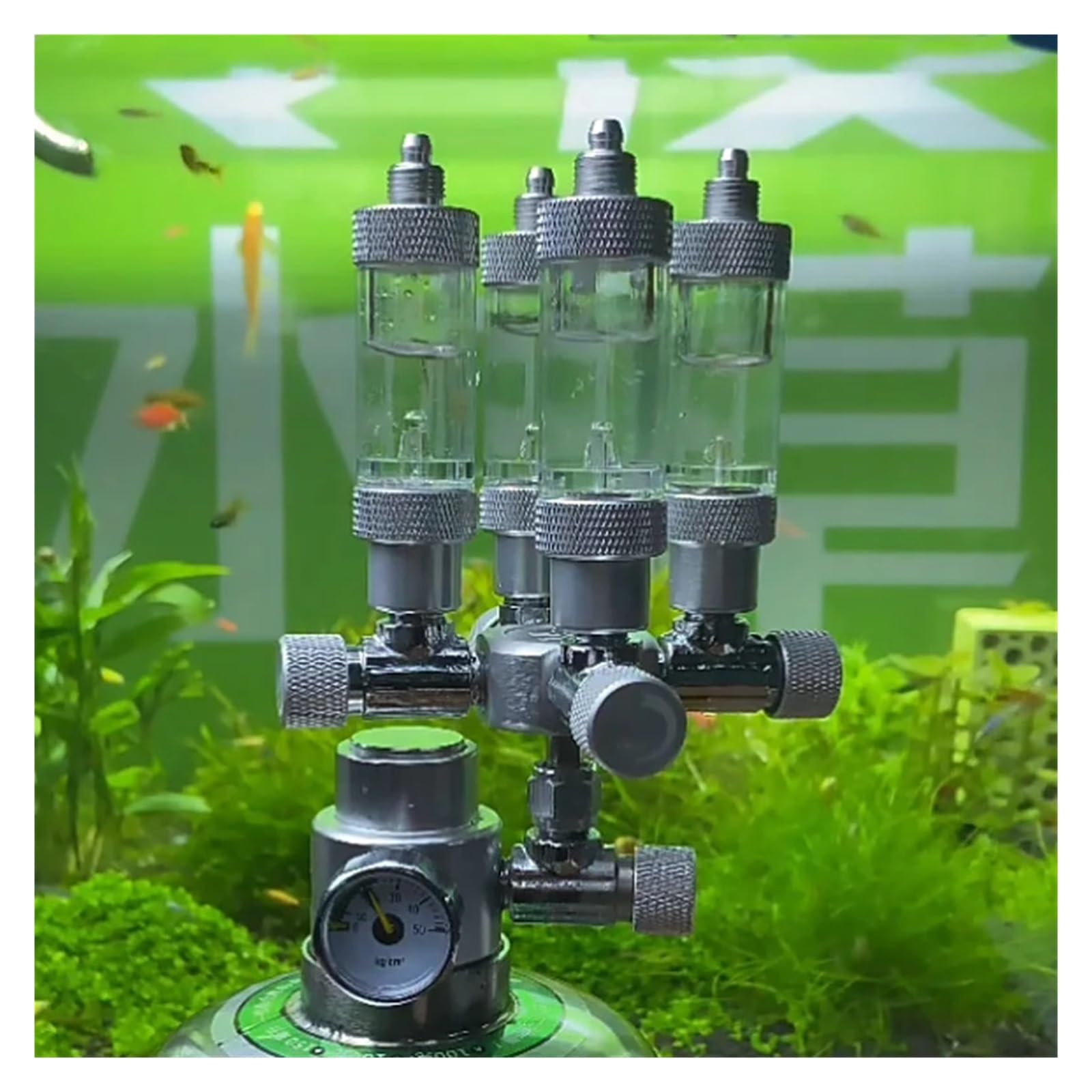 Fish tank multi-channel CO2 splitter distributor metal aquarium CO2 regulator generator accessories CO2 splitter 2-6 channe(W02-04)