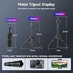 APEXEL 36x Lentille de téléphoto pour iPhone | Kit avec trépied métallique robuste pour smartphones, compatible avec iPhone 16 15 14 13 12 Pro Max, Samsung Galaxy, Google Pixel