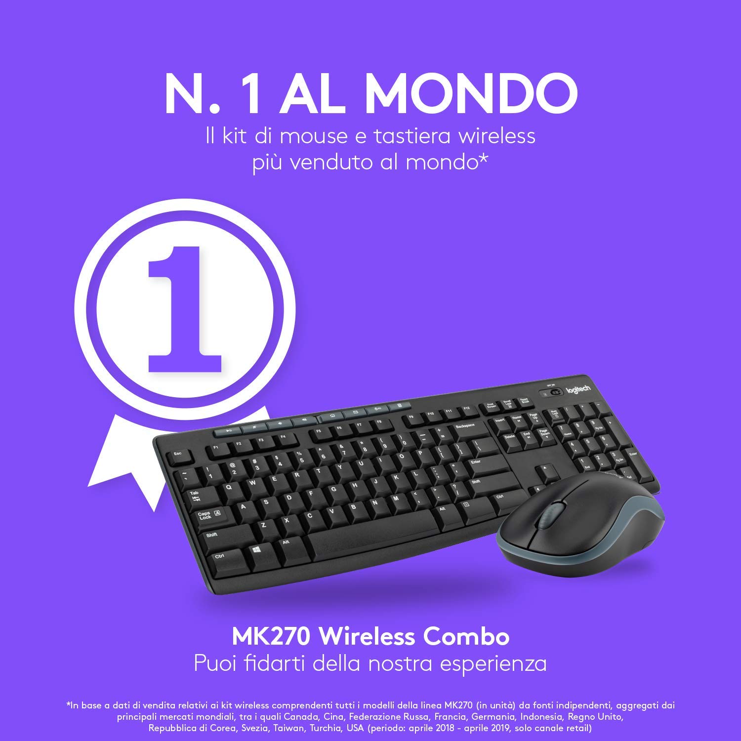 Logitech Bcc950 Conference Cam Per Conferenze Da Ufficio, Nero & Mk270 Kit Tastiera E Mouse Wireless Per Windows, Wireless 2.4 Ghz, Mouse wireless Compatto, 8 Tasti Multimediali E Scelta Rapida