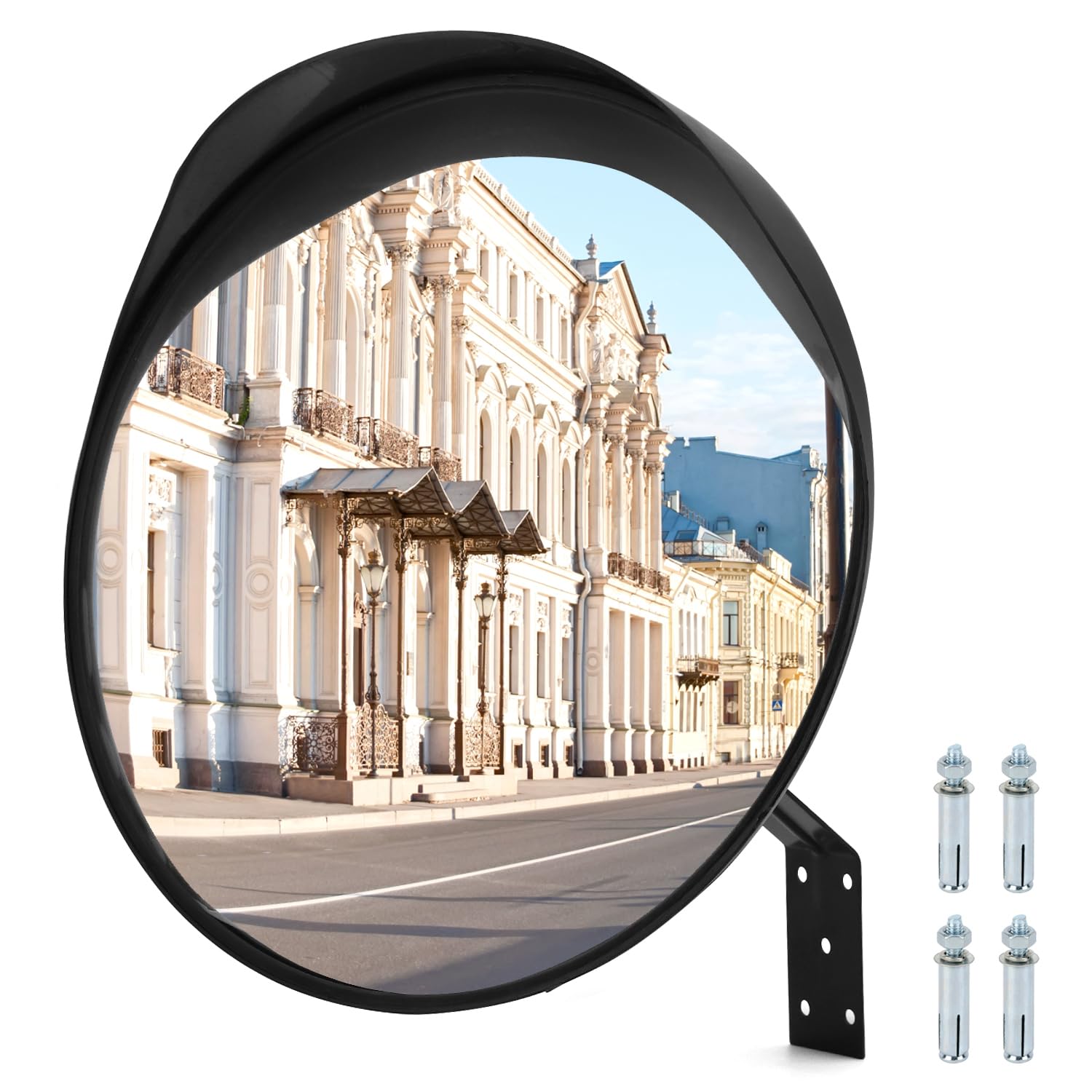 Miroir Convexe De Sécurité Acrylique 50cm - Angle 360°, Vision Sans Angle Mort Pour Entrepôt, Bureau, Parking, Intérieur/extérieur