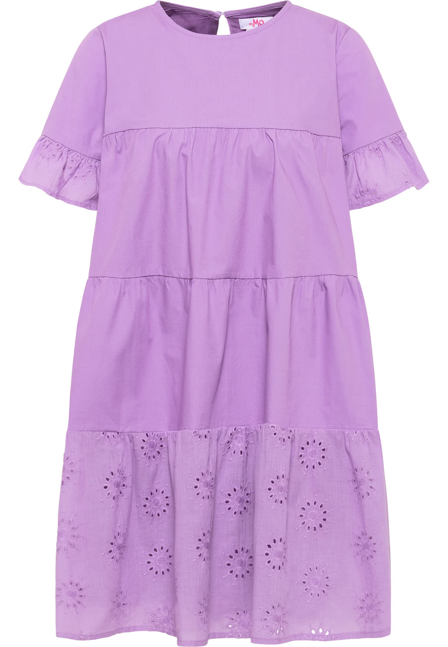 Robe avec dentelle perforée aux finitions couture haute qualité - 3