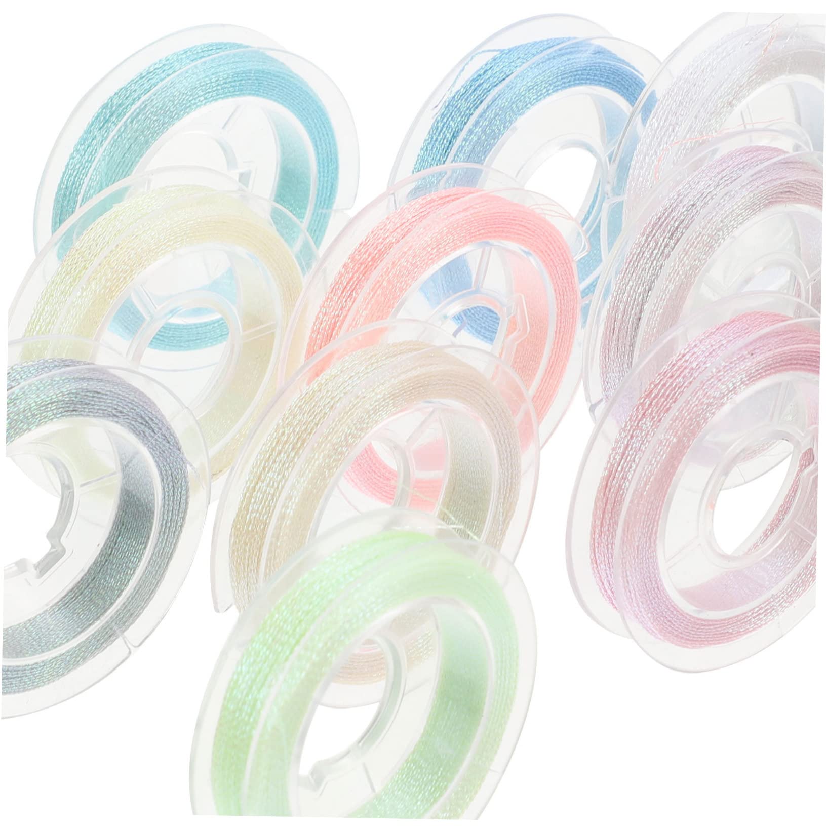 STOBOK 24rollos Hilo De Bordar Luminoso De Para Manualidades y Costura Resistentes y Brillantes Para y Por Bobina