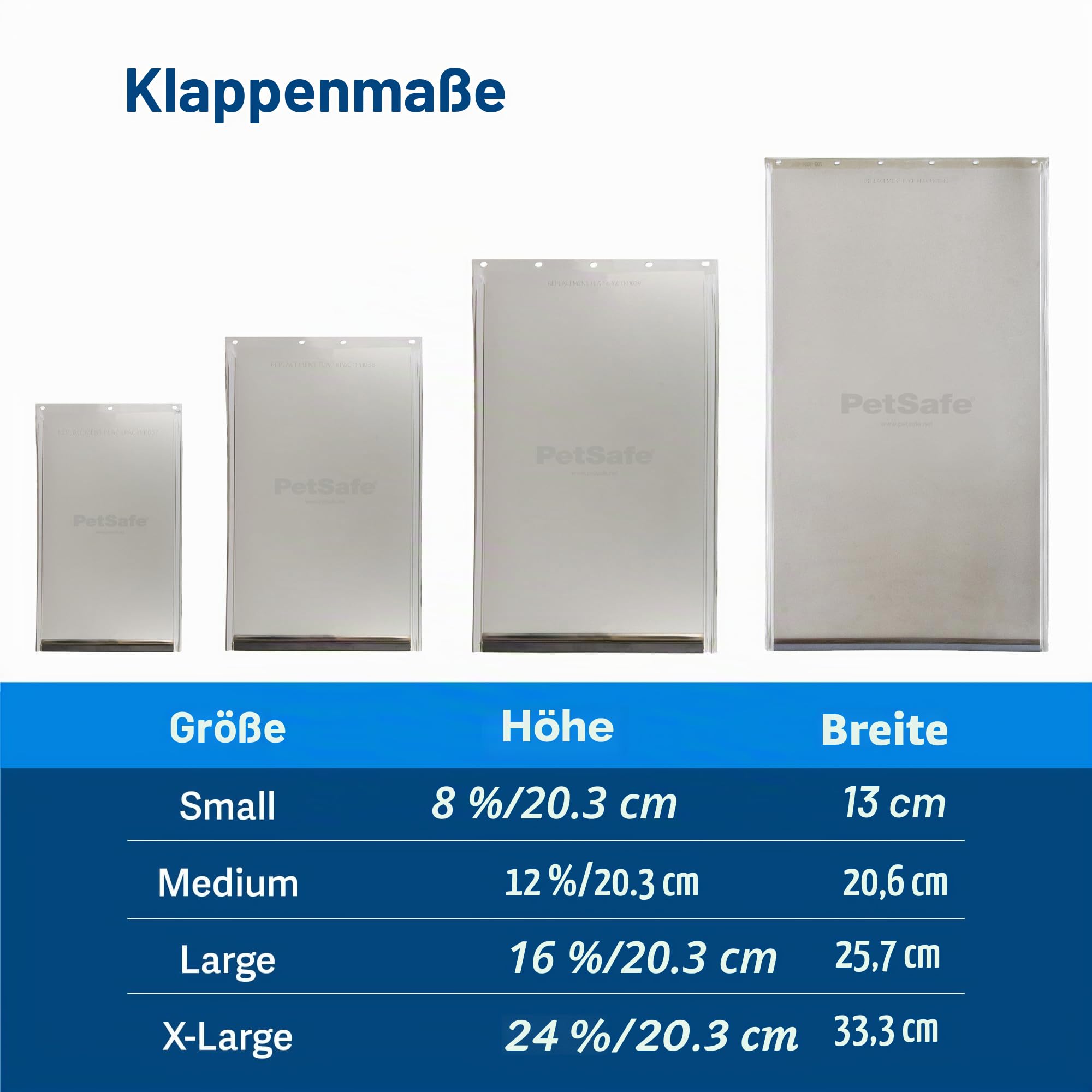 PetSafe Ersatzklappe für Staywell 640 Large, 10 1/8 "x 15 3/4", PAC11-11039, getöntes Vinyl, magnetisch