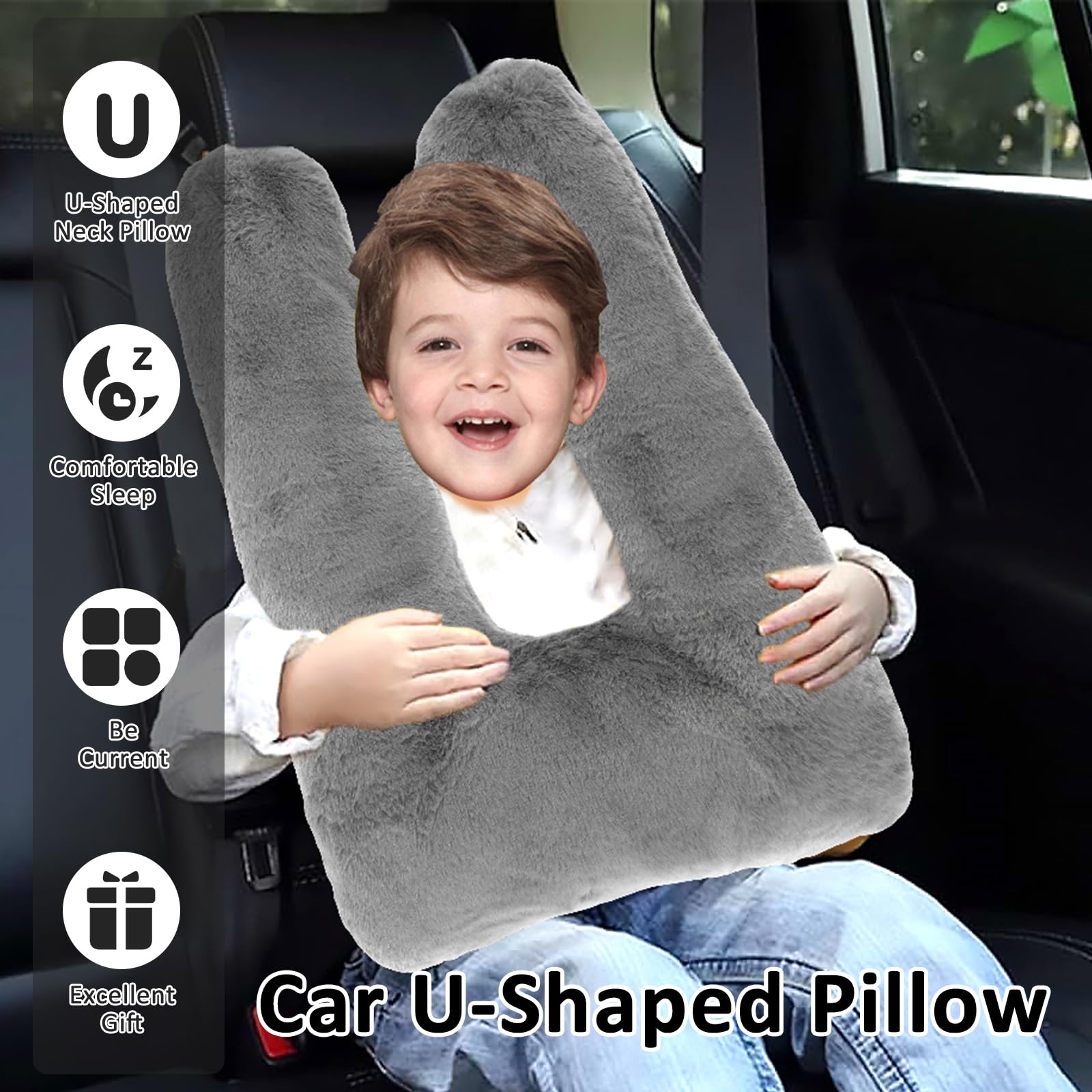 Cuscino da viaggio multifunzionale a forma di U per auto, comodo cuscino per bambini, supporto per testa e collo, per aerei, treno, viaggi, cuscini essenziali per un riposo a lungo raggio