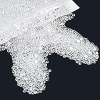 Vista 85 de 8000 diamantes de imitación transparentes de resina AB de 0.118 pulgadas para manualidades de diamantes de imitación de gelatina AB de parte trasera