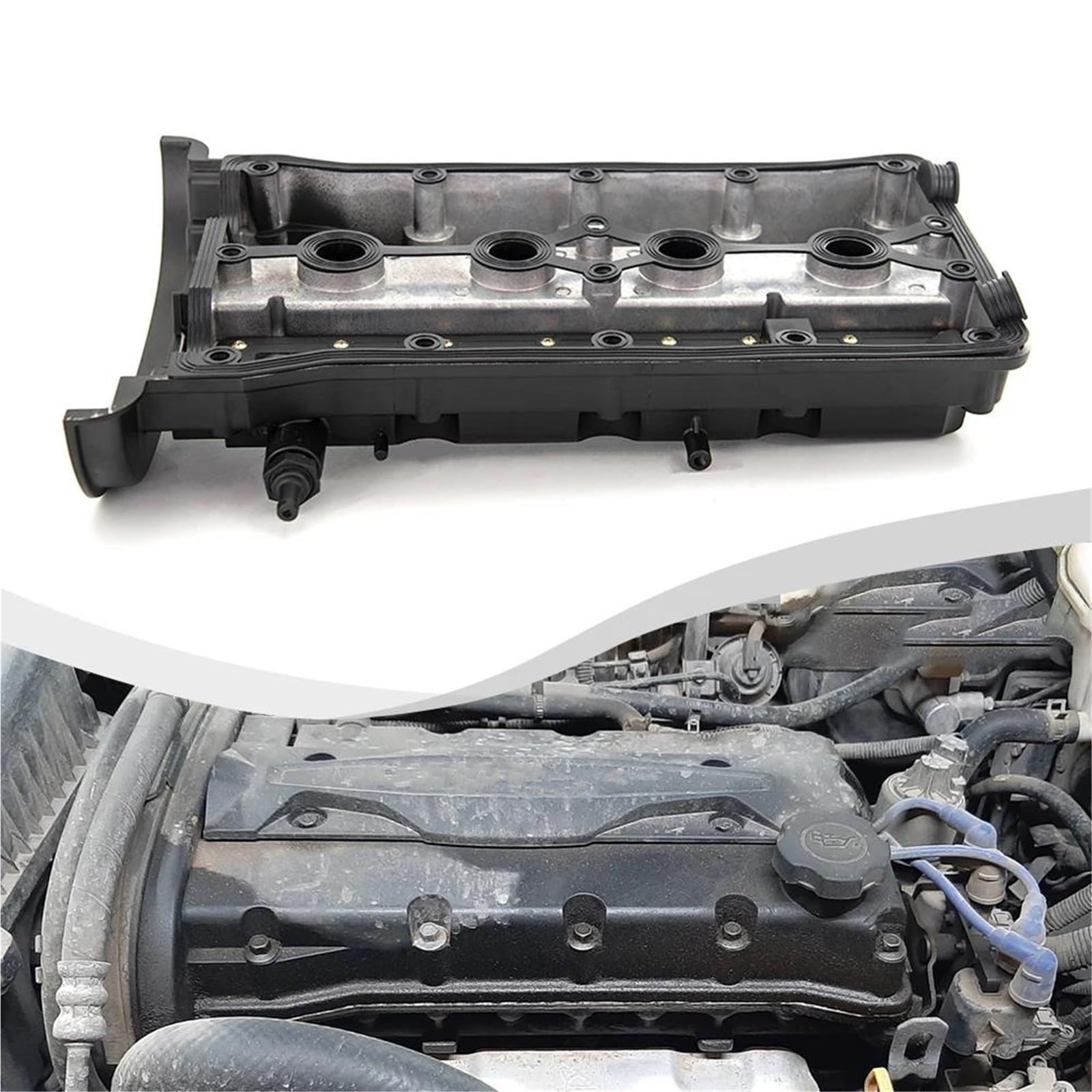 Joint Cache Culbuteur Couvercle De Soupape Moteur En Aluminium OEM 25192208, Combinaison À Bascule D'arbre Cames Pour Lacetti (J200)1.4 16v 2005 – 2013 culasse cylindre