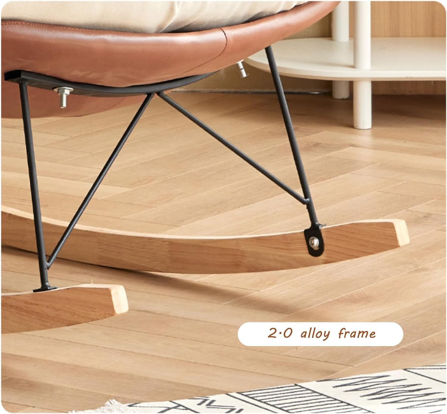 Leisure Rocking Chair and Footstool Set,Modern Glider Rocker Chair Upholstered Rocker Chair Glider Chair,Indoor Upholstered Rocking Chair for Living Room,Small Rocking Chair Nursery,Upholste