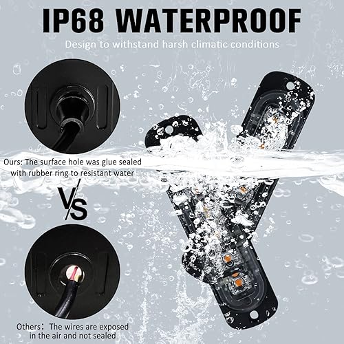 Miniatura 4 de DIBMS Luces estroboscópicas de advertencia LED, 8x luz de advertencia estroboscópica amarilla ámbar, luz de emergencia intermitente, precaución, luz