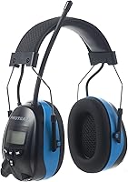 Vista 11 de Cascos protectores de oídos PROTEAR con radio AM/FM, auriculares con reducción de ruido de 25dB, orejeras de seguridad con pantalla digital