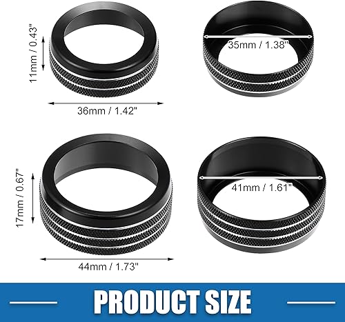 Miniatura 5 de A ABSOPRO Calcomanías para pomos de aire acondicionado de automóvil, cubierta de perilla para interruptor de radio de CA para Dodge Durango