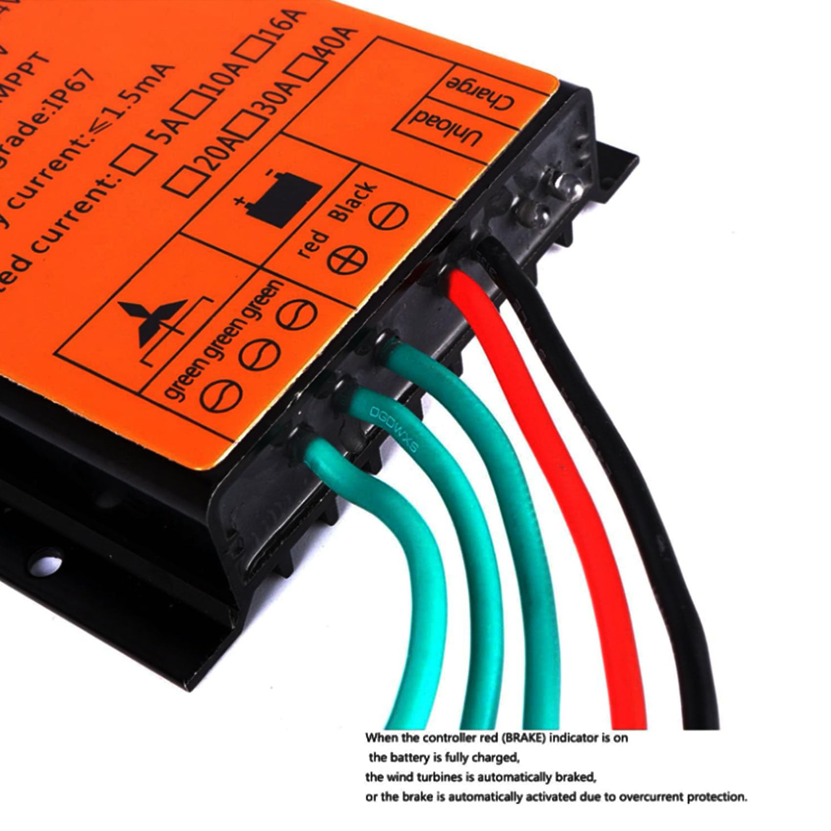 2000 W Regulator ładowania przy niskiej prędkości wiatru 12 V 24 V 48 V 220 V Wodoodporny regulator ładowania słonecznego do poziomych i pionowych generatorów turbin