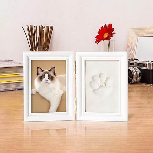 Miniatura 6 de Zaruatu Kit de huellas de huellas de huellas de bricolaje, almohadilla de tinta para perros y gatos, regalos de recuerdo para dueños de mascotas