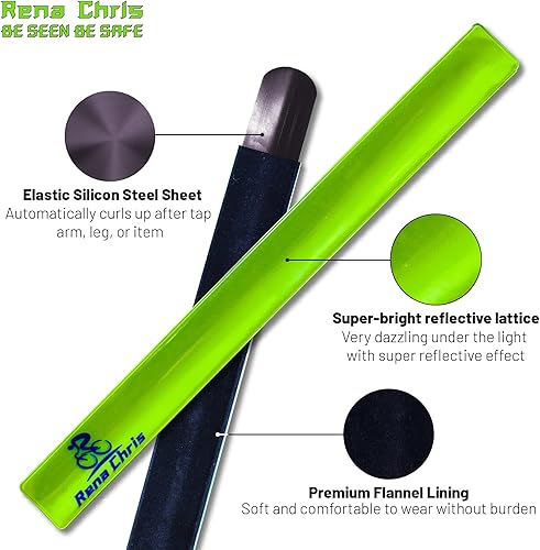 Miniatura 6 de Rena Chris Equipo de correr reflectante, bandas reflectantes de alta visibilidad para caminar por la noche, equipo de seguridad para correr con