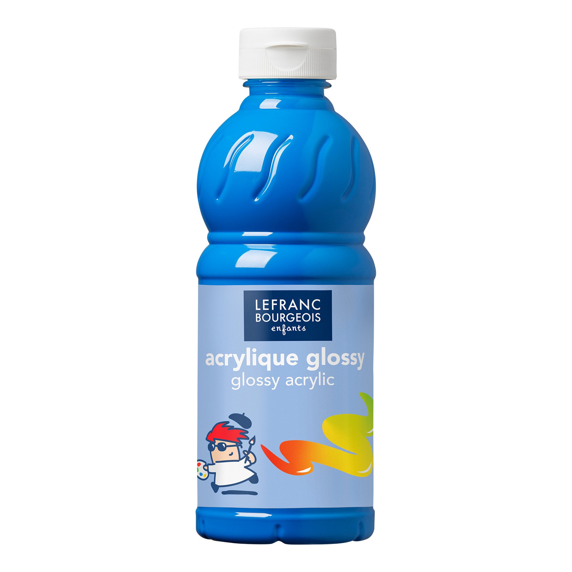 Lefranc & Bourgeois Acrylic Paint Glossy Education 500ml - Blue