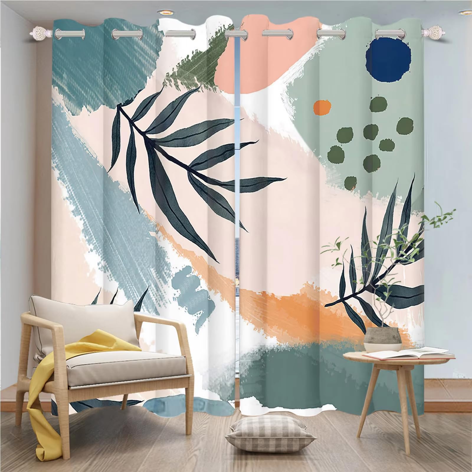Rideaux occultants 66x137cm lot de 2 pour cuisine et chambre à coucher