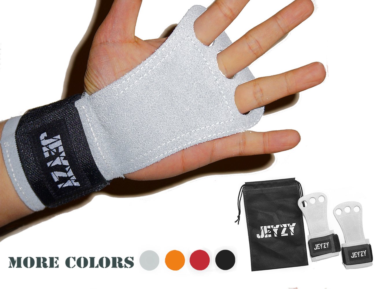 Buy Jeyzy Leather Gymnastics Grips 3 Hole Hand Grips with Wrist Support