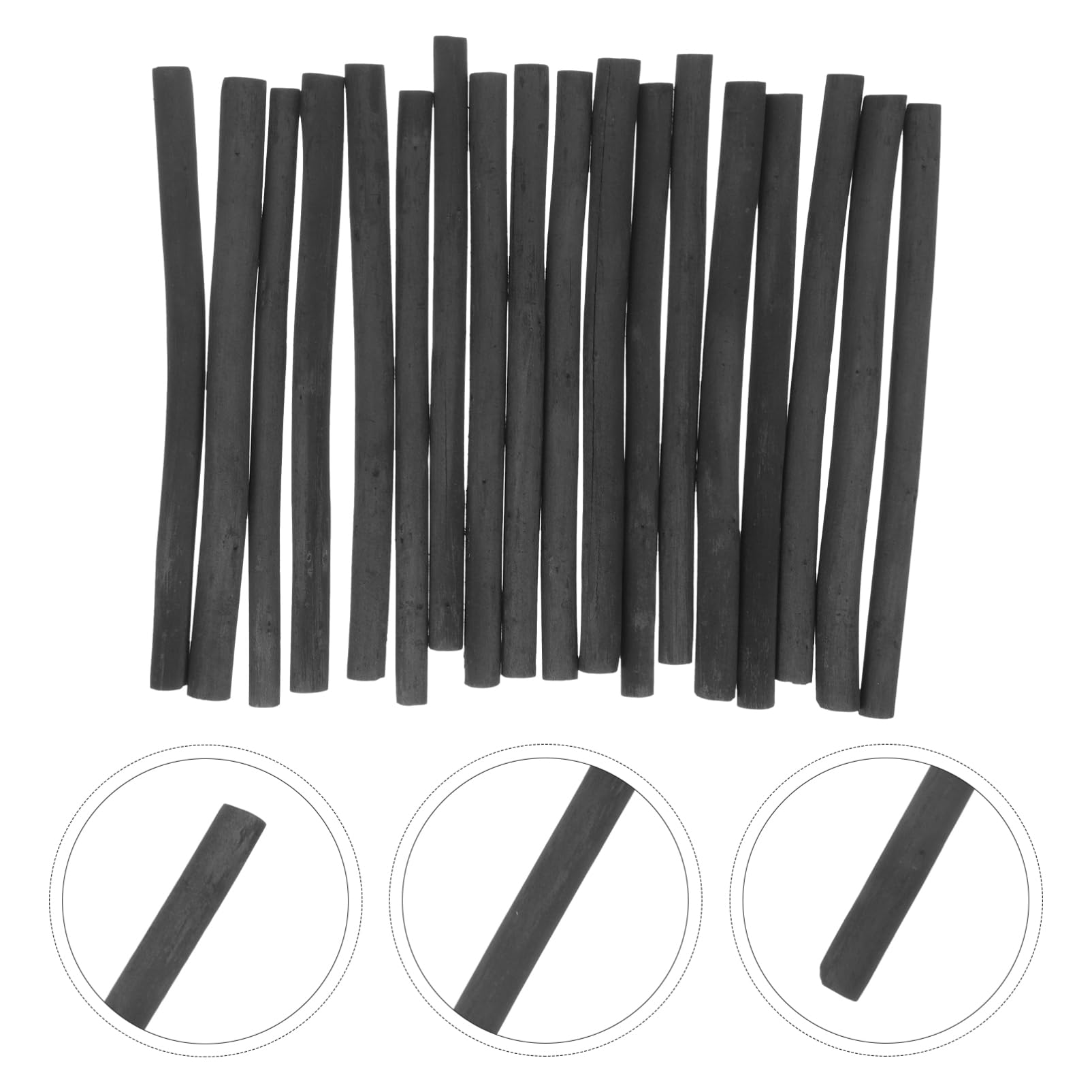 NUOBESTY 60piezas Lápices De Comprimido Para Artistas Palos De Dibujo Willow Para Sombreado y Esbozo Para Artistas y Aficionados
