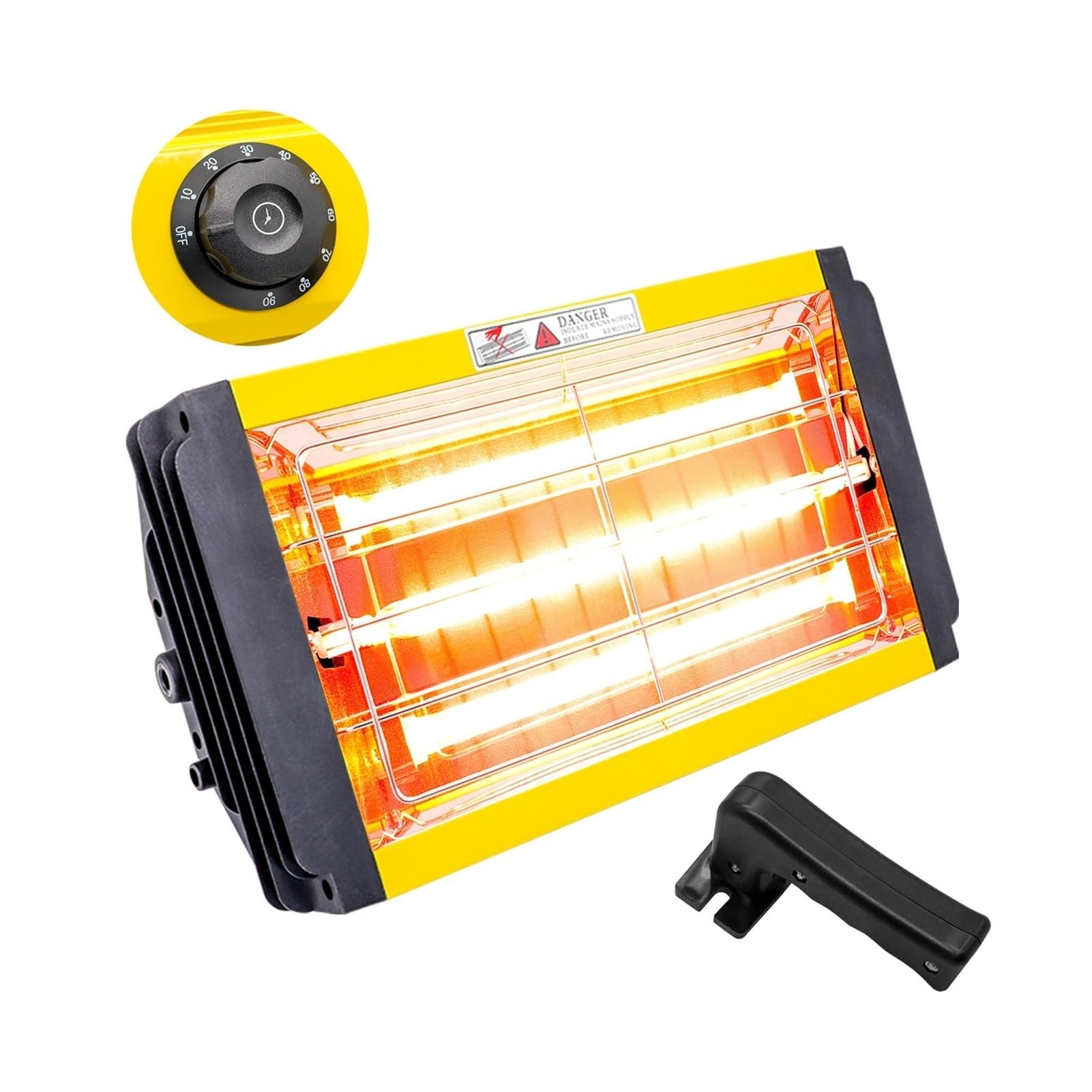 1000W Handheld Portable Infrared Paint Curing Lamp Short-Wave Infrared Paint Heating Lamp for Indoor Use(Yellow(SC-001-Y))