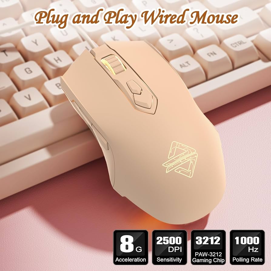Amazon.com: Lomiluskr AJ52 RGB Wired Gaming Mouse, 7 Programmable