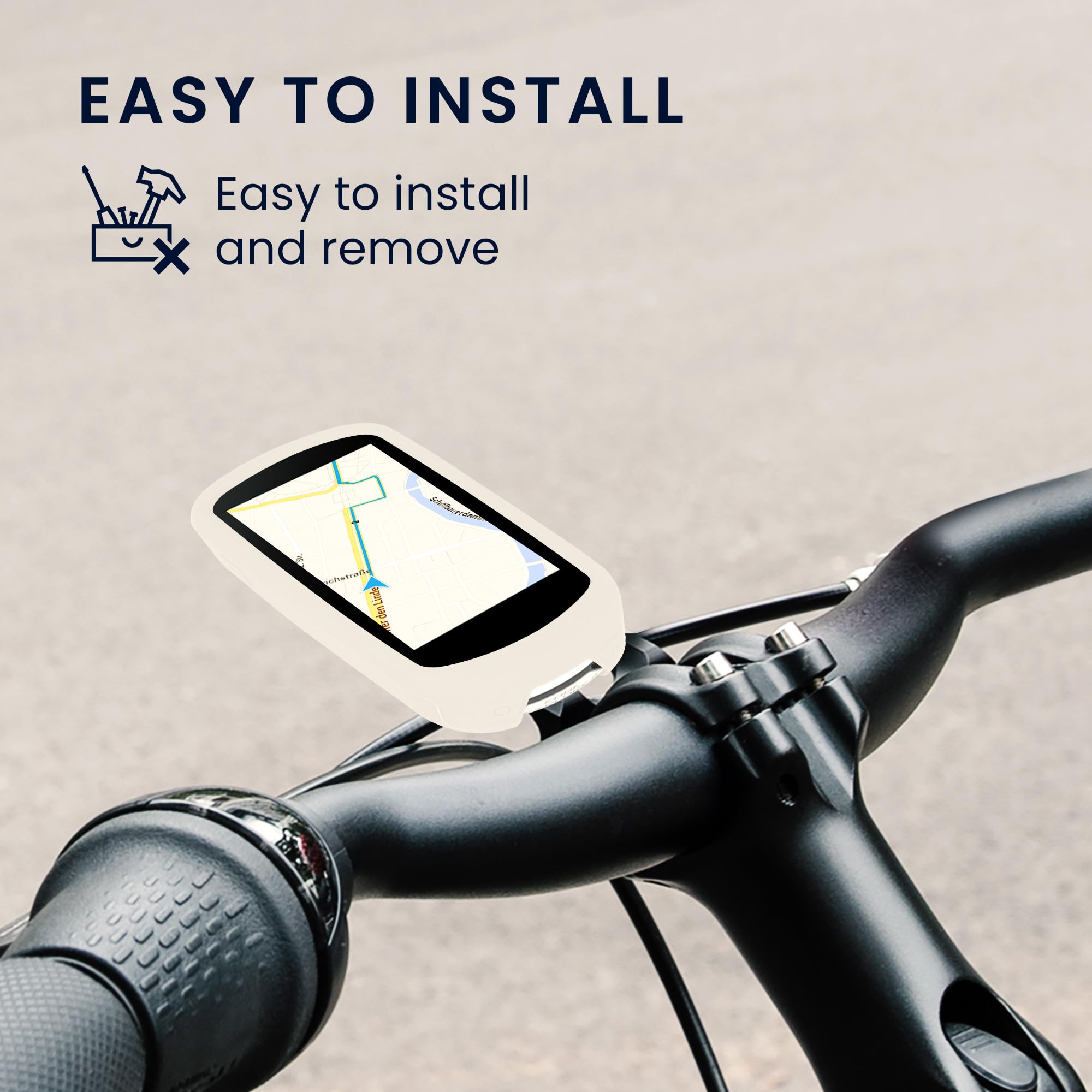 kwmobile Silikonowe etui kompatybilne z Garmin Edge Explore 2 – miękkie etui na rower GPS, ochraniacz zderzak – białe