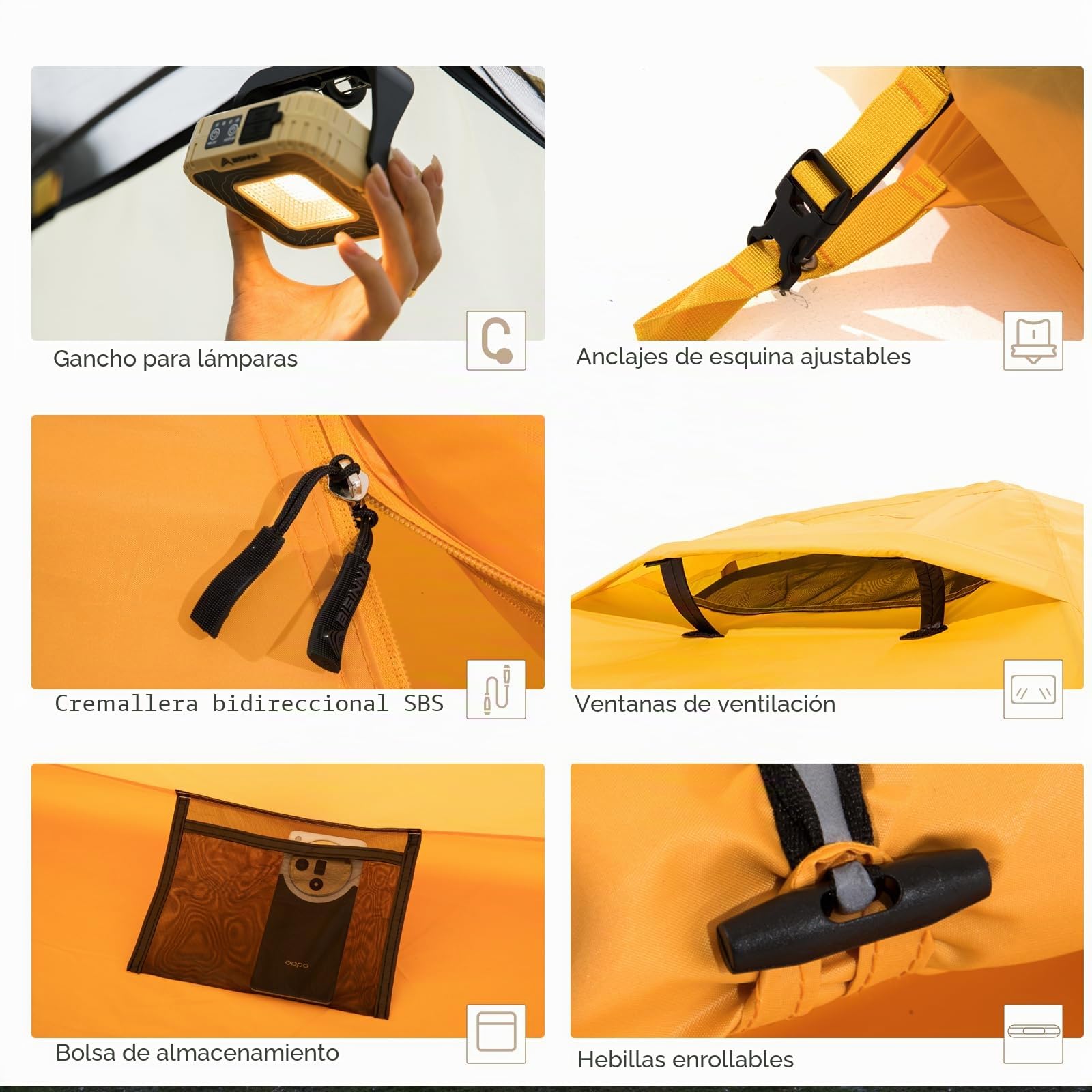 BISINNA Tienda de campaña para 4 Estaciones para mochileros, Tiendas de campaña de Invierno para 2 Personas, Tiendas de campaña Ligeras para Clima frío, Impermeable, Doble Capa, para Todas Las