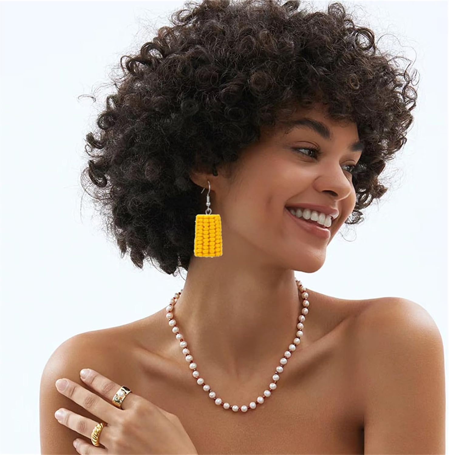 coadipress 2 Pairs Corn Earrings for Women Funny Creative Resin Corn Earrings Handmade Simulate Lifelike Corn Food Earrings 3D Candy Corn Earrings Thanksgiving Day Holiday Earrings Jewelry - Image 5