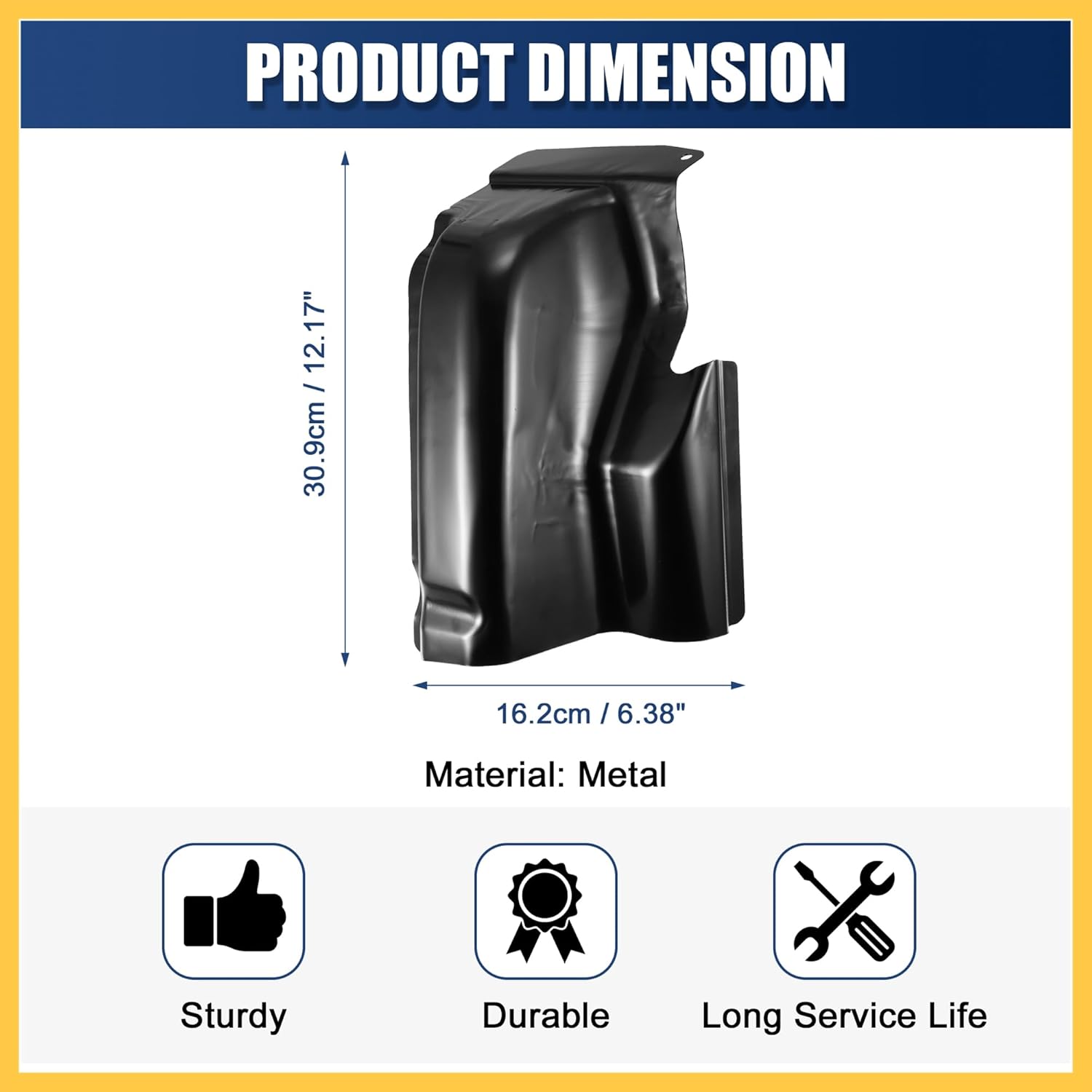 1 Pair LH RH Steel Cab Corner Covers for Ford F-150 4 Door 2004 2005 2006 2007 2008 Crew Cab Pickup Truck Cab Corner Replacement Auto Replacement Parts