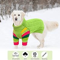 Vista 4 de Suéteres XXL elásticos para perros, suéter de punto de cuello alto para perros extra grandes, suéteres para perros de tamaño grande, suéter cálido