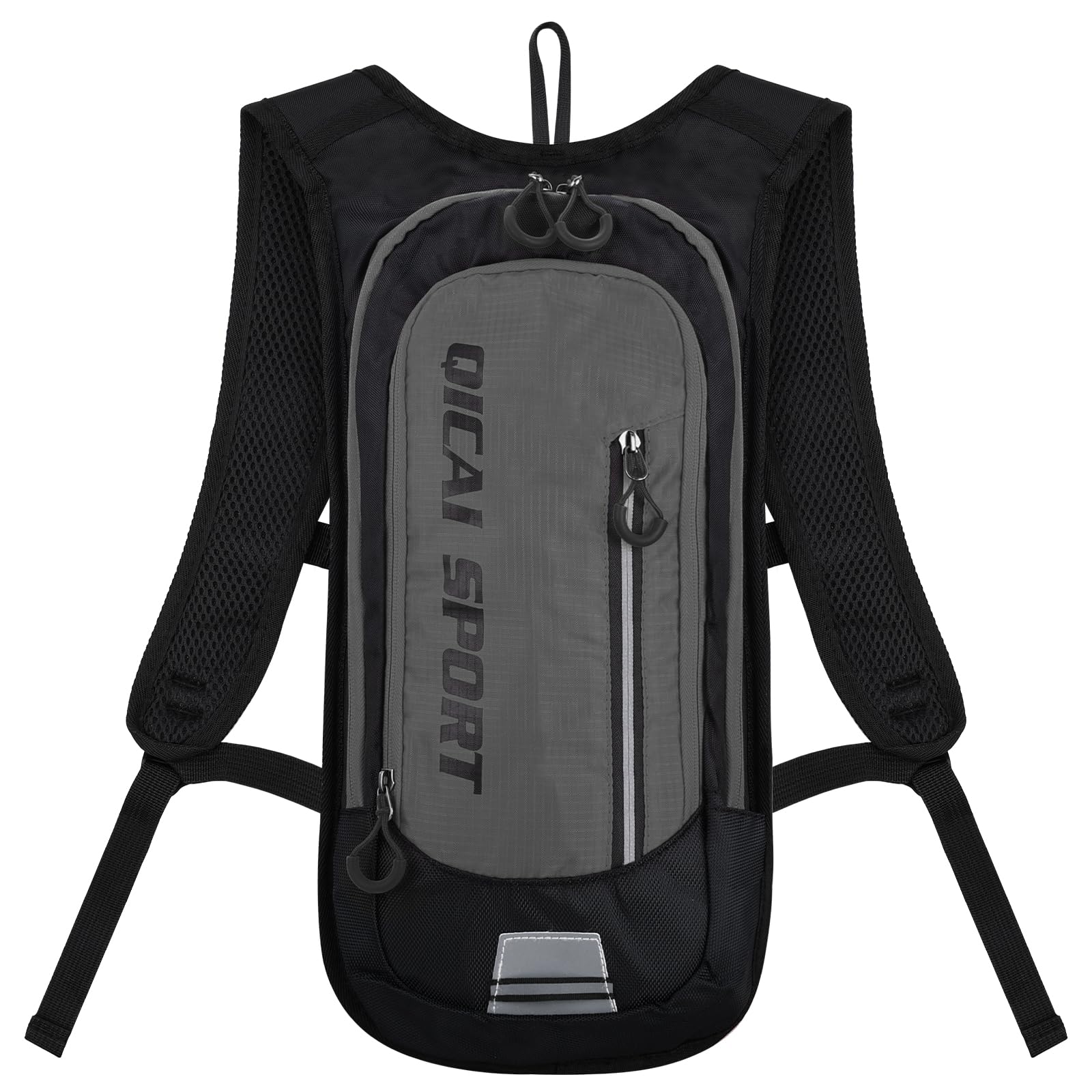 Outplea 10L Ultralight Cycling Backpack, Waterproof Breathable Bike Rucksack with Reflective Strips, Hydration Backpack for Motorcycle MTB, Black