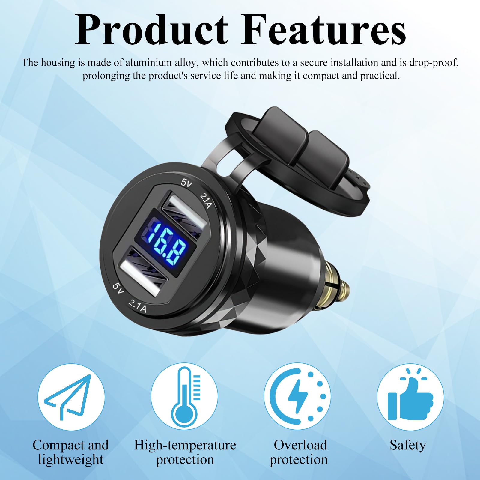 Coque Rouge Clair) Adaptateur Allume-cigare USB Moto Double Prise USB 12V PD 3.0 Et QC 3.0 Pour BMW Motorrad | Leroy Merlin